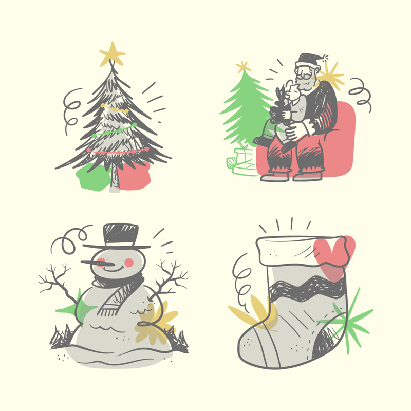 Hannah Christmas illustrations pack hero image